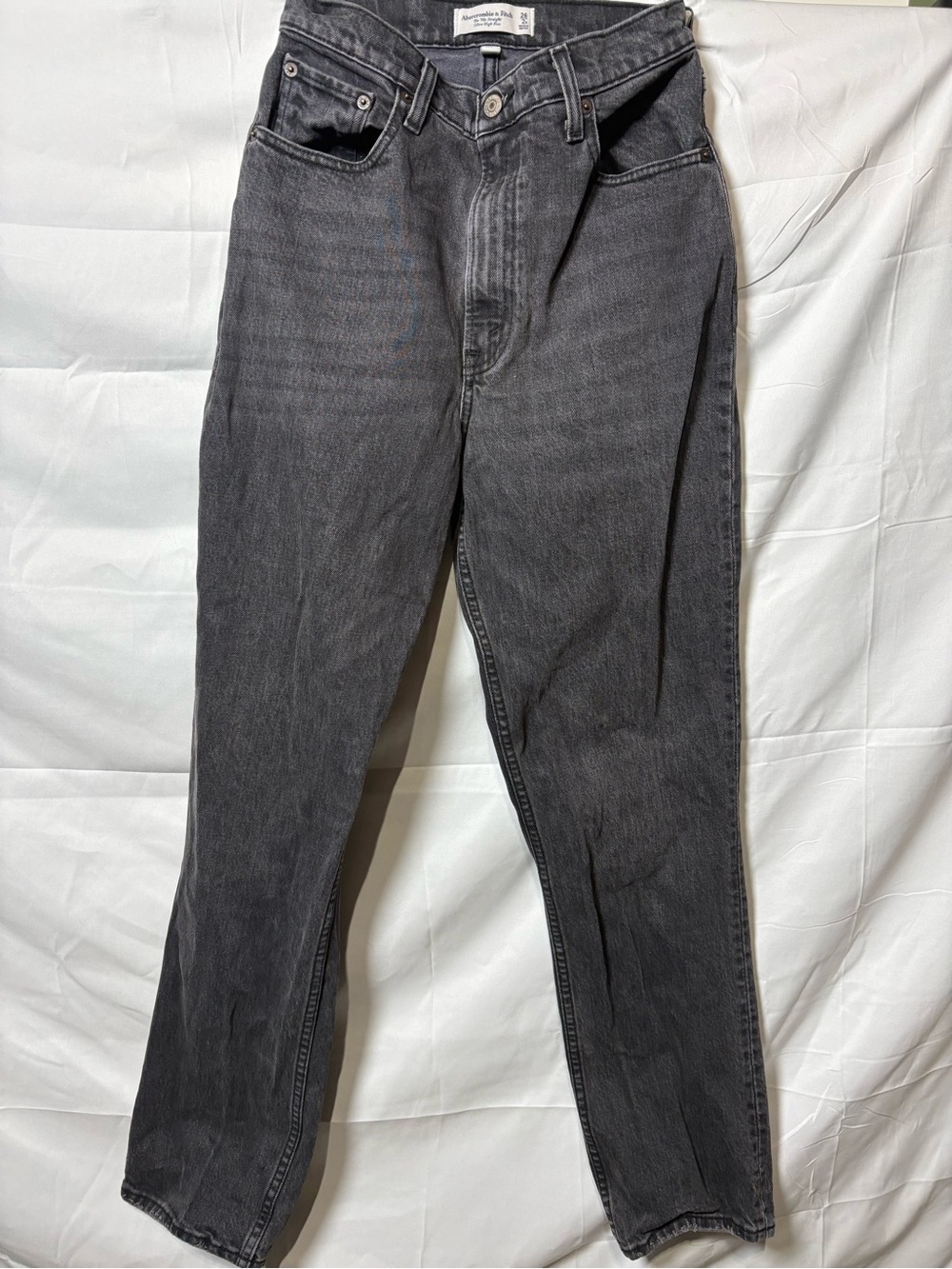 Abercrombie & Fitch High-Rise Washed Black Jeans